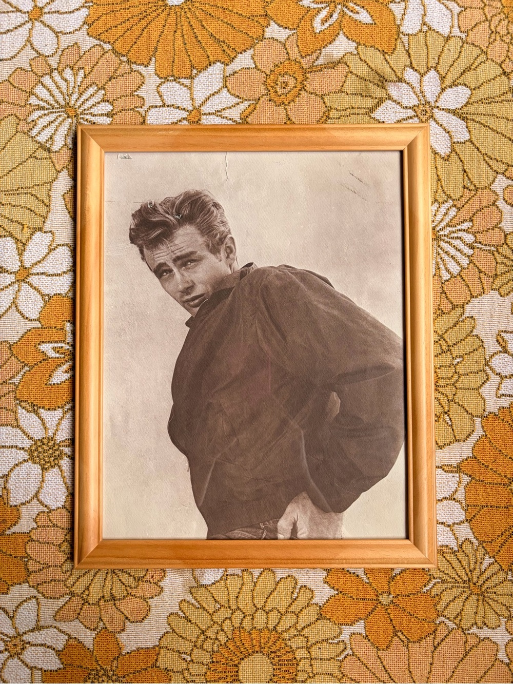 🎬🚬✨ Vintage 1980s James Dean Framed Poster Print ✨🚬🎬